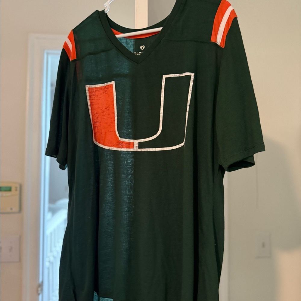 UM hurricanes womens v neck